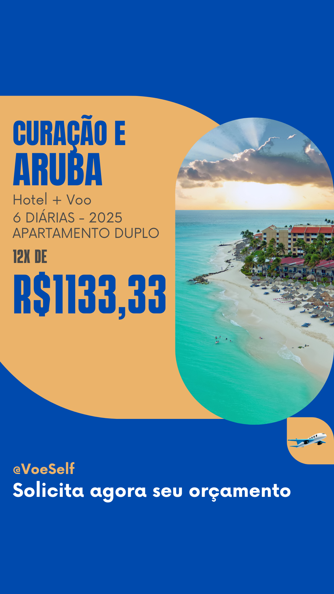 12x R$174 Total à vista R$ 2.088 Saída de Maceió em 05062025. Valor por pessoa em apto duplo. Bagagem despachada e taxas do aéreo incluídas. Consulte condições e outras datas de saídas. (4)